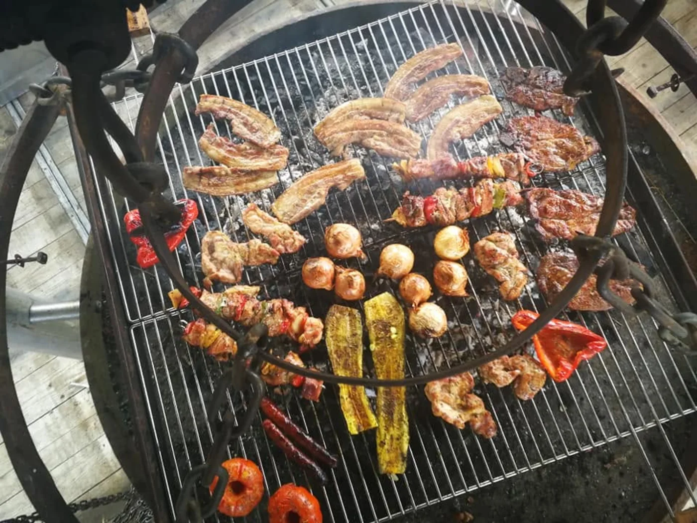 La grande grille ronde, vue de dessus